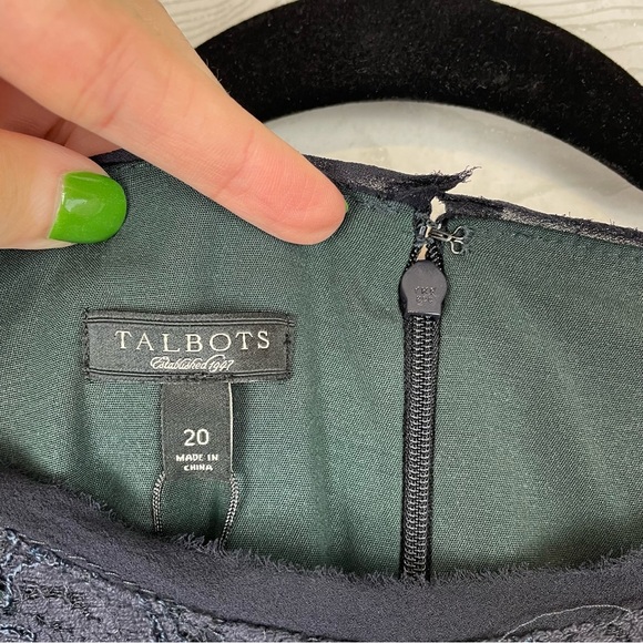 Talbots Navy Blue Lace Dress Size 20 NWT - Picture 6 of 8